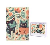 Puzzle divertenti con gatti, uccelli e fiori, 1000 pezzi, puzzle personalizzati, puzzle in legno per adulti, foto puzzle arte da appendere alla parete, decorazione per compleanno, matrimonio, San