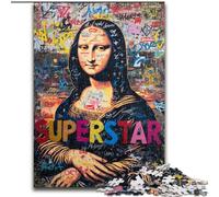 Puzzle divertenti per adolescenti "Monna Lisa" da 1000 pezzi, giocattolo educativo, giochi divertenti per famiglie, arredamento unico per la casa (50x75cm)
