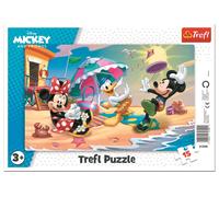Puzzle divertimento in spiaggia di Mickey e Minnie