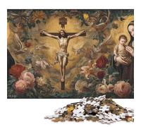 Puzzle "Divina Grazia in mezzo ai Fiori" da 1000 pezzi, puzzle in legno per adulti e adolescenti, gioco per famiglie, regali per la vigilia di Natale, 1000 pezzi (75x50 cm)