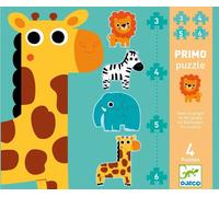 Puzzle DJECO giungla 4 in 1 per bambini (3-6 pezzi)