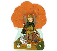 Puzzle Djeco Robin Hood 36 pezzi, silhouette chiave, bambino 4 anni e +, multicolore - Nouvo