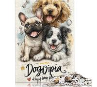 Puzzle Dogopia Happy Place da 300 pezzi per adulti, puzzle in legno, rompicapo per bambini, 300 pezzi (40x28 cm)