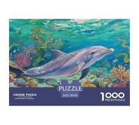 Puzzle Dolphin A 1000 Pezzi Per Adulti,Coral Reef Gioco Diabilità Impossibile Puzzle Arte Gioco Intellettivo Familiare Regali Di Festa 70x50cm/1000pcs