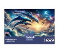 Puzzle Dolphin A 1000 Pezzi Per Adulti,Dreamy Nebula Gioco Diabilità Impossibile Puzzle Arte Giochi Rilassamento E Intelligenza Arredamento Domestico 38x26cm/1000pcs