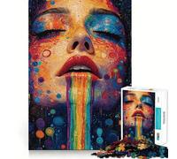 Puzzle "Donna Arcobaleno" per adulti, 1000 pezzi, stimola la memoria, divertente da assemblare, oggetto artistico da collezione (38x52cm)