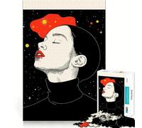 Puzzle "Donna che guarda le stelle" da 1000 pezzi,stimolante per la mente,senza spazi vuoti,perfetto per un piacevole intrattenimento in casa (50x75cm)