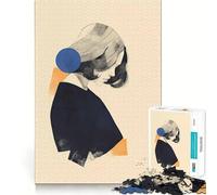 Puzzle Donna con Cerchio Blu 1000 Logica Gioco di Pensiero Esperto Taglio Artigianale Momento di Tranquillità Esercizio Mentale a Casa (50x75cm)