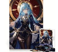 Puzzle "Donna contro il tempo" da 1000 pezzi per adulti, ideale per la chiarezza mentale, il relax e il divertimento Bordi sottili Regalo perfetto (38x26cm)