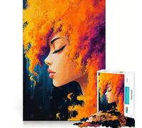 Puzzle "Donna dai capelli di fuoco" da 1000 pezzi,stimolante per la mente,divertente,senza sbavature,pezzi ben tagliati,ideale per le vacanze e l'intrattenimento in casa (50x75cm)