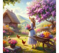 Puzzle Donna del giardino, puzzle 200 pezzi per Adulti e Ragazzi 11x11inch, Intrattenimento Creativo, Sfide Divertenti, Bellissimi Regali per Gli Amanti dei Puzzles, puzzles Decorazione per Casa