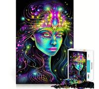 Puzzle "Donna in trance psichedelica" da 1000 pezzi, gioco per lo sviluppo della mente, rilassante, taglio di precisione, pezzo da collezione (50x75cm)