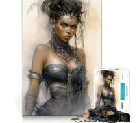 Puzzle "Donna Melanina" da 1000 pezzi,gioco di abilità mentale,pezzi a incastro precisi,divertimento in famiglia,attività serale (50x75cm)