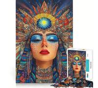 Puzzle "Donna mistica con corona di sole" per adolescenti, 1000 pezzi, gioco mentale, svago divertente, taglio di alta qualità, regalo premuroso (38x52cm)