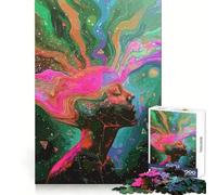 Puzzle "Donna nei Pensieri" per adolescenti, 1000 pezzi, stimolante per la mente, leggero, distraente, ad incastro, ideale per le vacanze (38x26cm)