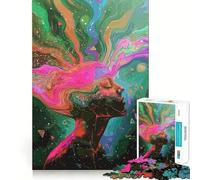 Puzzle "Donna nei Pensieri" per adulti,1000 pezzi,gioco stimolante per la mente,taglio preciso,allineamento perfetto,attività di condivisione per i propri cari (50x75cm)