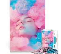 Puzzle "Donna nel sogno di cristallo" per adolescenti,1000 pezzi,gioco di abilità mentale,taglio laser per un incastro perfetto,momento di tranquillità,esercizio mentale a casa (38x52cm)