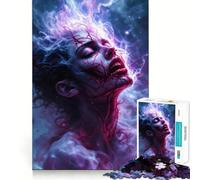 Puzzle Donna surreale con fulmini e vene per adolescenti, 1000 pezzi, gioco stimolante e rilassante, taglio liscio, 38x26cm