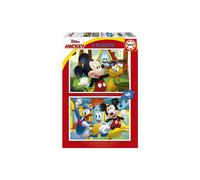 Puzzle doppio Educa Mickey - 2 x 20 pezzi - Rosso - 26x33x6 cm