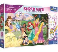 puzzle double-face 24 pezzi Disney Princess Super Maxi da colorare
