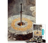 Puzzle "Dove rimase la spada" per adulti,1000 pezzi,gioco stimolante per la mente,formato uniforme,pezzi precisi,ideale da portare in viaggio,gioco per allenare la mente,regalo (38x26cm)