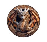 Puzzle Drago 3D - Drago Meccanico In Legno Da 150 Pezzi, Giocattolo Educativo Per L'Apprendimento Da 28,9 Cm, Puzzle Unico A Forma Di Animale | Kit Modello Artigianale In Legno Per Adulti | Set Da Cos