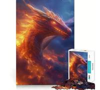 Puzzle Drago al Neon da 1000 pezzi per adolescenti, rompicapo, divertimento, arte, assemblaggio, oggetto da collezione (38x26cm)