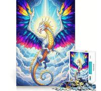 Puzzle Drago alato nel cielo per adulti,1000 pezzi,gioco di memoria per allenare la mente,taglio laser per un incastro perfetto, alleviare lo stress (50x75cm)