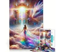 Puzzle Drago Arcobaleno da 1000 pezzi per adulti, gioco per allenare la mente, morbido e rilassante, da assemblare, un regalo perfetto (38x52cm)