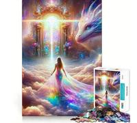 Puzzle Drago Arcobaleno da 1000 pezzi per ragazzi, gioco di logica fine, facile da usare, bordi precisi, regalo per le feste (38x26cm)