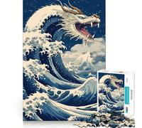 Puzzle Drago Bianco di Kaganawa da 1000 pezzi,gioco di costruzione Focus,incastro perfetto,attività gratificante per le giornate di pioggia (50x75cm)