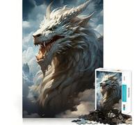 Puzzle Drago Bianco per Ragazzi,1000 Pezzi,Stimola la Mente,Divertente,Componenti Precisi e Robusti,Attività di Collezionamento Emozionante (38x52cm)