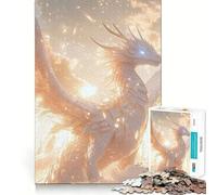 Puzzle Drago Bianco tra le Nuvole 1000 pezzi Gioco Think Boost Incastro perfetto Nessun pezzo si stacca Sfida interattiva per la mente per la casa (50x75cm)