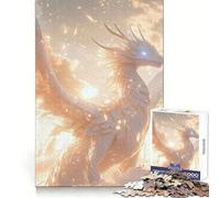 Puzzle "Drago Bianco tra le Nuvole" per adulti, 1000 pezzi, esercizio mentale, divertimento tranquillo, dimensioni perfette, regalo di Natale (50x75cm)