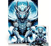 Puzzle Drago Bufera di Neve da 1000 pezzi per adolescenti, ideale per favorire la concentrazione e il relax, con incastri perfetti (50x75cm)