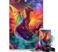 Puzzle Drago Cosmico Arcobaleno per Adulti, 1000 Pezzi, Rompicapo, Tempo Libero, Assemblaggio Immagini, Regalo di Compleanno (50x75cm)