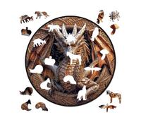 Puzzle drago meccanico - Set da costruzione da 150 pezzi, design della visione tridimensionale, giocattolo puzzle artigianale in legno | Attività di sviluppo di abilità fantasiose Scelta del regalo Ad