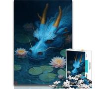 Puzzle Drago nel Fiume per Adulti, Puzzle da 1000 Pezzi, Gioco Rompicapo, Decorazione da Parete, Regali Unici per Compleanno e Natale, 50x75cm