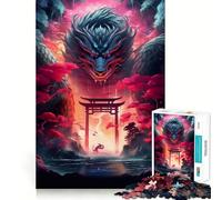 Puzzle Drago Neon per Adolescenti, 1000 Pezzi, Gioco per Allenare la Mente, Attività da Casa, assemblaggio artistico, (38x52cm)