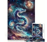 Puzzle Drago Polvere di Stelle Celesti,1000 pezzi,per concentrazione,rilassamento e divertimento,taglio liscio,regalo di compleanno (50x75cm)