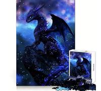 Puzzle Drago Polvere di Stelle Zaffiro 1000 pezzi per adulti Gioco cognitivo Divertente da assemblare Immagine da collezione (50x75cm)
