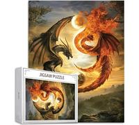 Puzzle Drago Puzzle 1500 Pezzi Jigsaw Adulti DIY Classici Gioco, Puzzles a Forma di Animale, Rilassamento e Intelligence per Ragazzi da 14 Anni 87x57cm/1500 pcs con Scatola Regalo in Legno H-382