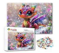 Puzzle Drago Puzzle 3000 Pezzi Animale, Adulti e Adolescente Divertente Giocattolo per Giocare, Impegnativi Impossibile Jigsaw con Poster e Borsa Chiusa per Decorazioni Casa Parete, Regalo Donna S-9