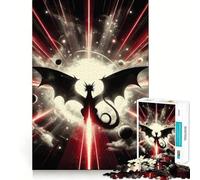 Puzzle Drago Rosso da 1000 pezzi per ragazzi, gioco di logica, divertimento rilassante, taglio preciso, regalo artistico (38x52cm)