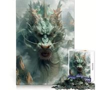 Puzzle Drago Verde Antico da 1000 pezzi per adolescenti, stimola la mente, crea un'atmosfera tranquilla, bordi uniformi, ideale per le vacanze (38x52cm)