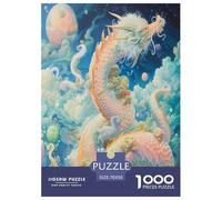 Puzzle Dragon Fantasia Arte Artee Jigsaw Family Game Idea Regalo Per Bambini Creatura Fantastica Divertimento Gioco 1000Pcs Classici Idea Regalo Per Lei O Lui 70x50cm/1000pcs