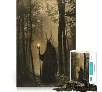 Puzzle druidico della foresta vittoriana per ragazzi,1000 pezzi,gioco di potenziamento mentale,dimensioni uniformi,pezzi precisi,divertimento in famiglia,attività serale (38x26cm)