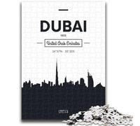 Puzzle Dubai, Emirati Arabi Uniti, per adolescenti, 1000 pezzi, per età 14+, gioco, decorazione da parete, regali unici per compleanno e Natale, 1000 pezzi (26x38cm)