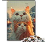 Puzzle "Due Gatti" per adulti e ragazzi, 2000 pezzi, adatto a bambini dai 14 anni in su, ideale come regalo per tutta la famiglia (70x100cm)