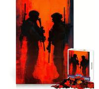 Puzzle "Due soldati in rosso e nero" per ragazzi, 1000 pezzi, allenamento intelligente, svago consapevole, taglio perfetto, regalo pensato (38x52cm)